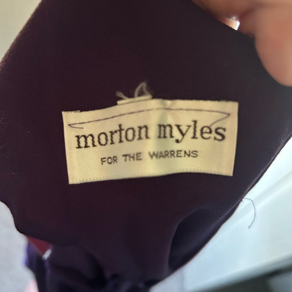 Vintage Morton Miles for the Warrens Purple Midi Backless Sheath Dress - M/L - Picture 8 of 10